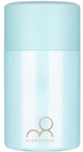 HYDRATEM8 Insulated Food Flask 540ml,Keeps Hot for 8 Hours&Cold for 12 Hours, Triple layered Metal Food Pot with Foldable Spork-Teal