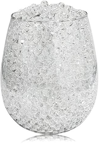 YIQUDUO 140,000 Clear Water Beads for Vases, Transparent Water Gel Beads Vase Filler for Floating Pearls, Floating Candle Making, Wedding Centerpiece Table Decorations Floral Arrangement