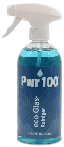 PWR100 ECO GLASREINIGER | Streifenfrei und Brillante Sauberkeit mit Tiefenwirkung für Innen und Außen, umweltfreundlich, biologisch abbaubar, Geeignet für alle Scheibentönungen am Wohnmobil und Auto.