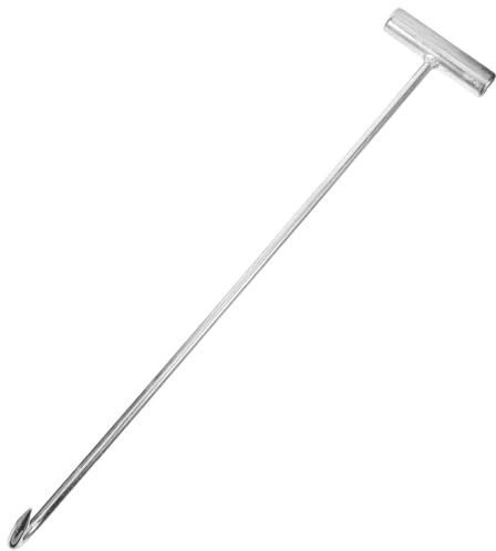 JECOMPRIS Gancho T Para Levantar Tapa De Alcantarilla, Gancho De 50cm De Largo, Material Galvanizado AntióXido, Uso Multifuncional Para Exteriores