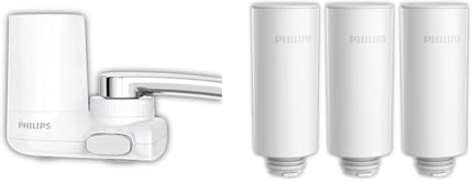 Philips X-Guard AWP3703 Filtraggio per rubinetto, Capacità di filtrazione 1000L & Filtro Micro X-Clean instantaneo, AWP225/24, Cartuccia filtrante, 3 pezzi