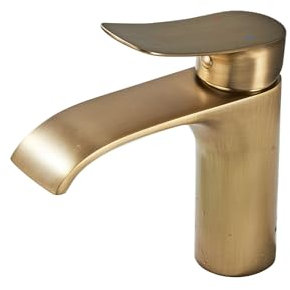 Bagno Lavabo Cascata Bagno Rubinetto con una sola mano un foro Agriturismo RV bacino vanità toilette toilette rubinetto in ottone antico