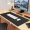 YSAGi Felt Desk Mat, 90 x 40 cm Large Mouse Pad, Non-Slip Desk Pad, Desk Protector Mat, Computer Laptop Mat, Table Mat for Office Home Desk Accessories, Black