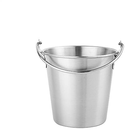 TUHUO Seau à Champagne en Acier Inoxydable Mini Seau à Glace Portable Seau à collation Multifonctionnel pour Bar KTV Nuggets de Poulet Conteneur de Chips de Pommes de Terre Conteneur de refroidiss