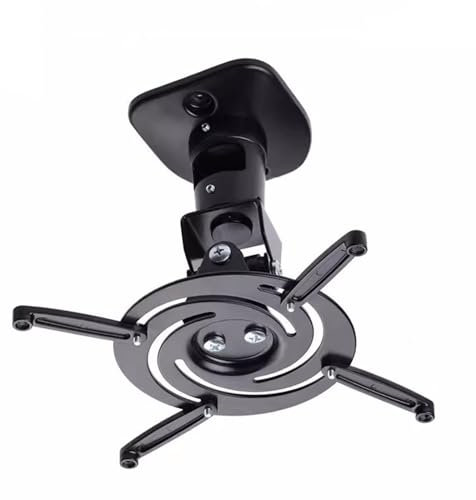 Zhaoj24-05 Projector Bracket Projector Wall Bracket Universal Ceiling Adjustable Projector Hanger Aluminum Alloy Bracket Universal Rotating Hanger Universal Stand(Black)