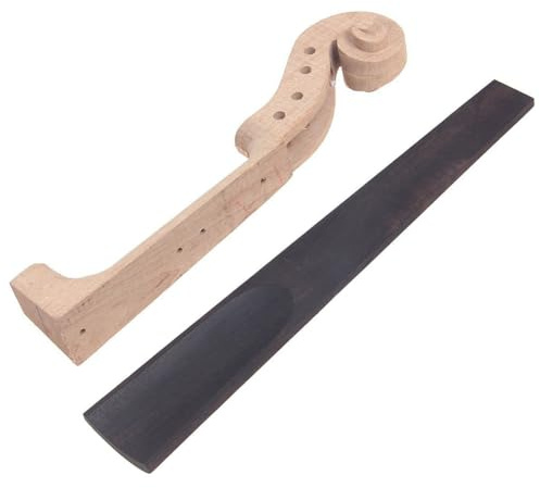 Wzxksoac Violin Neck 4/4 Flame Maple Wood Replacement Violin Neck Head