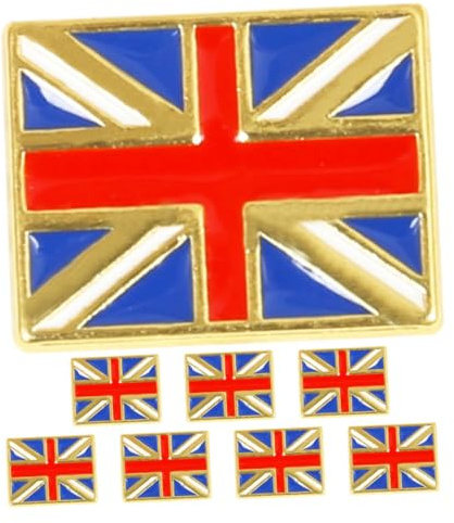 Anstecknadel mit Britischer Flagge 8 Stück aus Zinklegierung