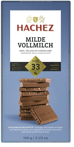 Hachez Tafel Milde Vollmilch 33% (1 x 100 g)