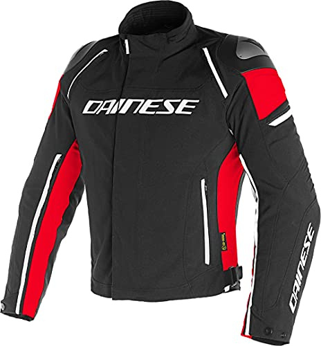 Dainese Racing 3 D-Dry Motorrad Textiljacke, schwarz/rot, 48