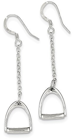 Damen-Ohrringe, 925 Sterlingsilber, Pferde-Steigbügel, 56 mm, Breite: 13 mm