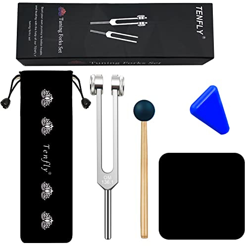 OM 136.1hz Tuning Fork Weighted for Healing -Heart Chakra Tuning Energy Forks Effective for Immune System and Circulatio, Heart Chakra, Meditation, Yoga, Perfect Healing Musical Instrument