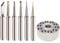 ShineNow ST Soldering Tips for Weller WLC100 SP40 SP40N WP25 WP30 WP35 6pcs Combo with a Metal Tip Holder