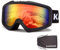 Karsaer Unisex Skibrille Damen und Herren, OTG 100% UV-Schutz Anti-Fog Snowboardbrille Ski Goggles für Brillenträger Helmkompatible Schneebrille，Snowboard Brille für Jungen und Mädchen K7012