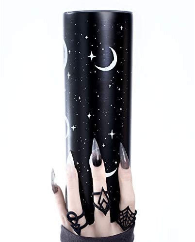 Tazza da caffè isolata in acciaio inossidabile da 20 once per le donne Tumbler skinny con coperchio a prova di schizzi Decorazione di Halloween Regali spettrali Vuoto Doppia parete Gomma Sigillati