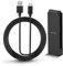 NiTHO Cargador para Switch Doble Agarre, Incluye Cable Tipo-C Extra Largo de 4 Metros y Adaptador para Cargar 2 Controlador, Soporte para Jugar Mientras se Carga, Accesorio de Carga para Joycon, Negro
