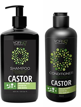 Rizinusöl Shampoo & Conditioner mit Biotin, Totes Meer Mineralien - Gegen Haarausfall Für das Haarwachstum