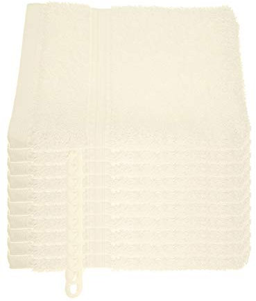 Julie Julsen® Bio Waschhandschuh-Set, 10 Waschhandschuhe in 32 Farben erhältlich weich und saugstark Weiss 15x21 cm