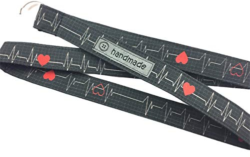 Schlüsselband - EKG - Herz - grau - Heartbeat