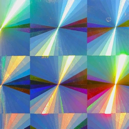 Rainbow Symphony- Rainbow Suncatcher Window Film, Radial Patterned Window Clings, 12 X 18 Panel, Made in USA