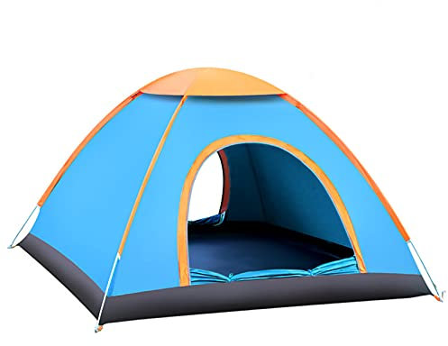 Tragbares Strandmuscheln Aufstellzelt, Automatischer Wurfzelt UPF 50+ UV-Schutz Sonnenschutz Winddicht Regenfest Aufstellzelt für Camping im Freien Angelstrand (2-3 Personen),mit Tragetasche,Blau