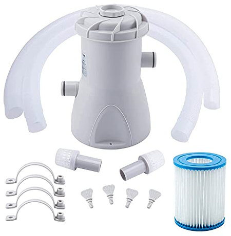 Pompe Filtration Piscine, Pompe de Circulation Pompe de Filtre de Nettoyeur d'Eau, Pour Piscines Creusées, Piscine Gonflable, Piscine de Support