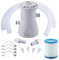 Pompe Filtration Piscine, Pompe de Circulation Pompe de Filtre de Nettoyeur d'Eau, Pour Piscines Creusées, Piscine Gonflable, Piscine de Support