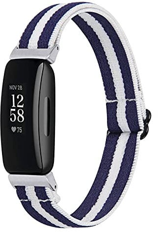 Ginamart Sportarmband kompatibel mit Fitbit Inspire/Inspire HR/Ace 2, für Damen und Herren, gewebtes Nylon, atmungsaktives Gewebe, Ersatz-Armband für Fitbit Inspire HR, klein und groß, Large/Small