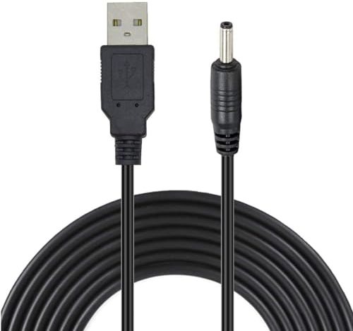 CABLEPELADO Cavo di alimentazione USB DC | Cavo prolunga alimentazione CC | 5 V 500 mA | Connettore DC 3,5 mm x 1,35 mm maschio | Adatto per PDA, Pocket-PC, telefoni cellulari, ecc | Nero | 80 cm