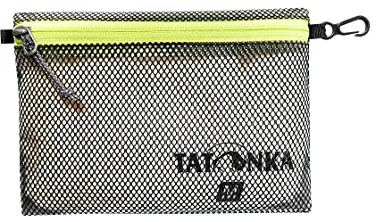 Tatonka Reißverschlusstasche Zip Pouch - Flache Aufbewahrungs- und Dokumententasche in verschiedenen Größen und als Set - durchsichtig, wasserfest und robust , black, M (20 x 15 cm)