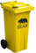 GBBSafety 120L Wheelie Bin with Rubber Wheels - Outdoor Rubbish Bin - UK-Manufactured - Council Waste Home Office - Standard Household Size - EN 840, EN1501 + RAL GZ 951/1 (Yellow)