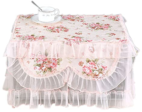 2 pezzi di copertura antipolvere in pizzo stampato per forno a microonde elegante panno copertura per tostapane forno forno cucina protettore decorazioni rosa