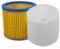 SPARES2GO Vacuum Cleaner Cartridge Filter + Sponge Foam Sleeve compatible with Mac Allister 1250W (EPA) FLT21 05065455 05160518 905-01