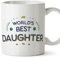 MUGFFINS Daughter Mug - in English - World's Best - Funny Gift - Ceramic 11oz Mug