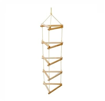 KIDWOOD™ Dreikantleiter Strickleiter Zubehör für Klettergerüst, Spielzeug aus Holz Triangular Ladder