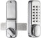 HBSGS Keyless Entry Door Locks with Keypads Deadbolt, Mechanical Combination Latch Door Lock with Door Knob, Waterproof Smart Deadbolt Lock, Digital Code Gate Front Door Lock Set with Handle (Silver)