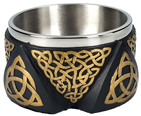Pacific Giftware Keltische Schale Triquetra mit Edelstahl-Einsatz 350 ml | Räucherschale Futternapf