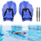 BOOSTEADY Palette per Nuoto Mani, Paddle per Nuoto con Regolabile, Pagaia Accessori per Nuoto Accessorio da Allenamento Unisex per Adulti e Bambini, Blu, M