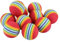 BBASILIYSD EVA-Schaumstoff-Bälle, Regenbogenstreifen, Schwamm, Übungshilfen, flexibel, für den Innenbereich, Geschenk, Tennisball, Outdoor, für Golfer, weich