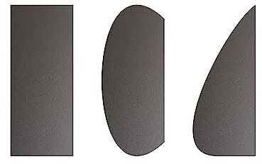 Mini Cake Scraper, Teigkarte, Teigschaber, Tortenglätter, Spachtel, Glätter (3er Set, Schwarz)