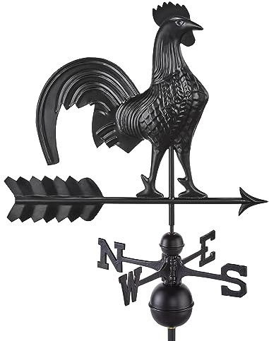 Girouette Moderne inspirée de la Ferme en Forme de Coq - Finition Noire Good Directions