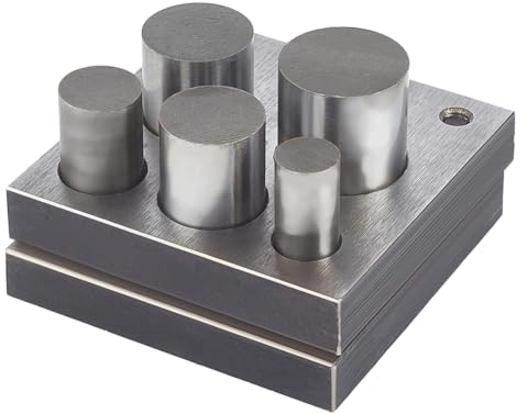 BENECREAT Taglierina A Disco Circolare da 5 Pezzo con 5 Dimensioni di Punzone Rotondo Taglierina A Disco Circolare Rotonda da 12/16/20/22/25 mm Creazione di Gioielli Utensile da Taglio