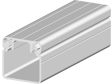 RS PRO Kabelkanal Silber, 30 mm x 30mm Alu, Länge 2m, Seitenwand Offen
