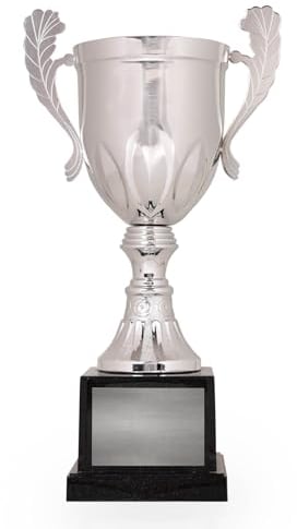 Wanapix | Trophée de Coupe Personnalisé avec Texte | Grande Coupe avec Plaque Gravée (échelle de Gris) | Trophée de Sport/Participation/Événement | 18 x35 cm | 100% Personnalisé