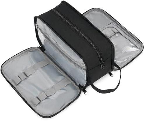 Narwey Trousse de Toilette Femme Sac de Toilette Voyage Trousse Maquillage Accessoire de Voyage Homme Organisateurs de Toilettes (Noir)