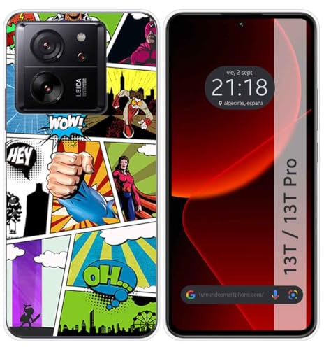 Tumundosmartphone Hülle Silikon für Xiaomi 13T/13T Pro 5G Design Comic Muster