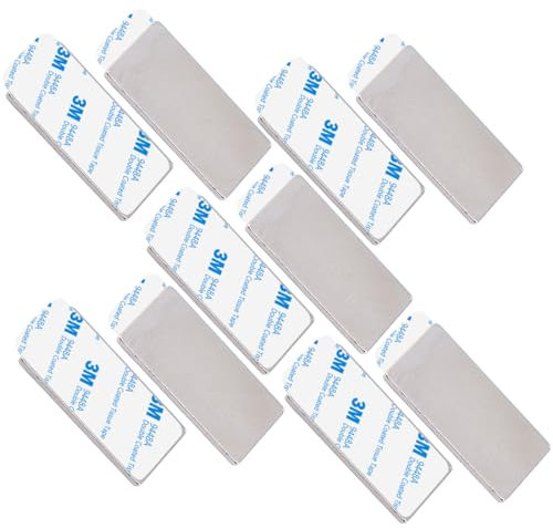 10 STÜCK Neodym Magnete N52 Selbstklebend 20x10x1mm 1,65Kg Stark Klebemagnete Magnetplättchen Magnet Quader 1mm Flach Quadermagnet20mm
