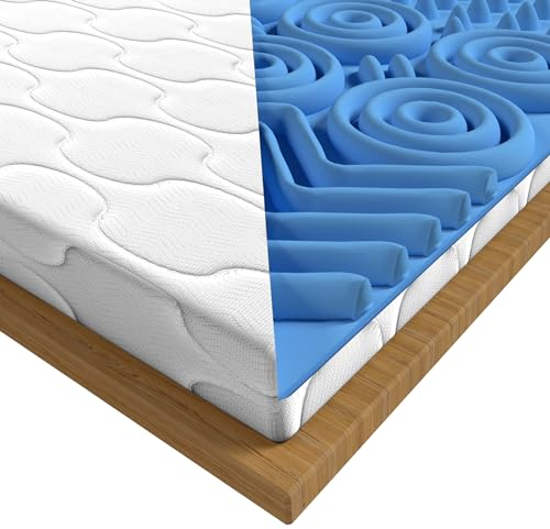 POKAR Premium Matratzentopper Matratzen Topper Matratzenauflage Matratzenschoner für Matratze Waschbar und für Allergiker Geeignet 90 x 190 cm