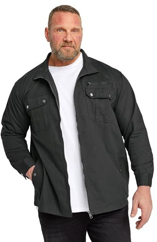 BadRhino Big & Tall Zip Through Jacket - Men's - Plus Size Curve Black