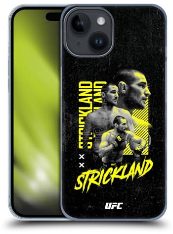 Head Case Designs Offizielle UFC Posterisiert Sean Strickland Harte Rueckseiten Handyhülle Hülle Huelle kompatibel mit Apple iPhone 15