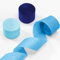 ZYOOO 6 Rollen KreppPapier Streamer, 25m hängende Kreppband Seidenpapier für Jungen Geburtstag, Ozean Party, Vatertag Dekorationen (blau)